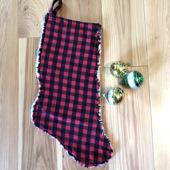 Denim Christmas Stocking w/Pocket: Cowgirl Christmas Horse Boot Graphics, S-M - Picture 3 of 9